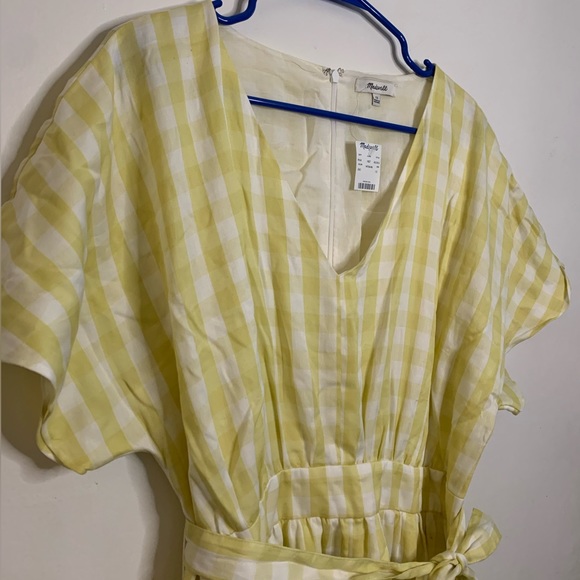 Madewell Dolman-Sleeve Tie-Waist Midi Dress in Gingham Check - Picture 5 of 8